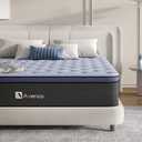 Avenco King Mattress, King Size Mattress in a Box, 10 Inch Medium Firm Hybrid Mattress King, Pocket Innerspring for Motion Isolation, Bamboo Charcoal Memory Foam for Odor Reducing, CertiPUR-US, Black & Blue