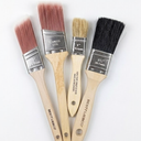 Allgala Paint Brushes 4-PK 1"+1.5"+2 Set for All Surface with Premium Wood Handle and Durable Filament Bristles