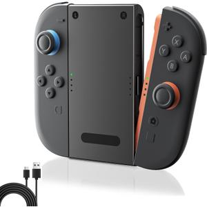 Charging Grip for Nintend0 Switch 2 JoyC0n  Left and Right Hand Grip, Play While Charging, Dual Controller Charging, LED Indicator, Compact Design, Includes Type-C Cable