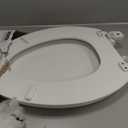 KOHLER Stonewood Quiet-Close, Elongated Toilet Seat Soft Close, Durable Wood, Easy Installation, Universal Fit, Home Essentials, White Finish, K-20466-0