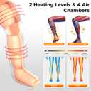 Nekteck Leg Compression Massager with Heat Leg Massager for Circulation and Pain Relief, Air Compression Boot Massage Tool with 2 Heats 6 Modes, Relaxation Tool for Men, Women, Athletes