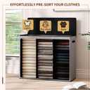 Relefree laundry hamper 3 section,180L large laundry basket for laundry sorting,Clothes Hamper with 3 Removable Bags,laundry hamper with lid, ideal for Bedroom,Bathroom,Dorm,Laundry Room,Grey