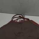 Aoxjox Women's Workout Sports Bras Takes Two Bra High Impact Training Fitness Running Yoga Crop Tank, Brown, XL