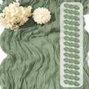 15 Pack Sage Green Cheesecloth Table Runner 17 x 108 inch Cheese Cloth Table Runners 9ft Green Table Runner Rustic Romantic Sheer Gauze Runner for Wedding Party Baby Shower Table Decoration
