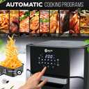 Balter Air Fryer Oven 6-in-1, 13 QT XXL Airfryer, stainless steel, Touchscreen, Rotisserie, Food Dehydrator, Convection Oven, Bake, Broil, Reheat, Windowed Door, Recipe Book