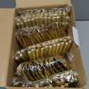 150PCS Gold Plastic Silverware, Heavy Duty utensils, Disposable Plastic Cutlery Silverware Include 50 Forks, 50 Knives, 50 Spoons for Party and Wedding, Gold Bead