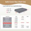 Yoovat Couch Cushion Covers for Sofa Couch Covers Wear-Resistant Universal Sofa Cover Washable Stretch for Sectional Slipcovers (Texture-Light Coffee, Large Double Seat Cover)