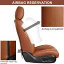 TIEHESYT Car Seat Covers Full Set, Breathable Leather Automotive Front and Rear Seat Covers, Car Seat Protectors Full Set, Compatible with Most Vehicles, SUV (Brown, Front Pair)
