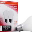 Sylvania Incandescent Light Bulb, 25W A19, Dimmable, Medium Base, 160 Lumens, 2850K, Soft White - 2 Pack (10562)