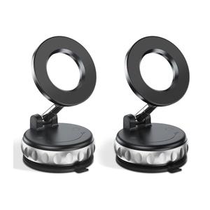 Avischai 2-Pack Vacuum Suction Magnetic Phone Holder for Car Dashboard, Windshield - Hands-Free Strong Grip Mount with 360° Rotation for iPhone & Android Phones