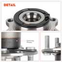 Rear AWD/ 4WD Only Wheel Bearing and Hub Assembly Compatible with Jeep Compass/Patriot 2007-2017 for Dodge Caliber 2007-2008 5Lugs Replacement 512333 2pcs