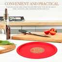 Luxshiny Chinese Wedding Serving Tray Platter Fruit Plate Round Tea Tray Plastic Candy Dishes Food Snack Storage Plate for Home Decor Wedding Centrepieces Red