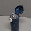 10oz Small Insulated Water Bottle with One-Touch Soft Straw Lid, Double-Wall Vacuum Small Travel Water Bottle for Cold&Hot DrinksLeak-Proof, Mini Flask for Handbag,Sport(Navy Blue)