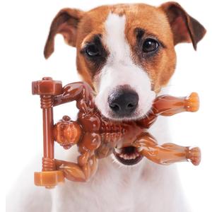 Bacon Flavor Gorilla Dog Chew Toy for Medium & Large Breed Dogs, Indestructible Durable Long Lasting 100% Nylon Dog Chew Toy for Aggressive Chewers - Dogs Toys to Keep Them Busy