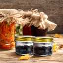 Encheng 4 oz Clear Glass Jars With Lids(Golden),Small Spice Jar For Herb,Jelly,Jams,Wide Mouth Manson Jars Canning Jar For Kitchen Storage 40 Pack