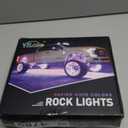 YiLaie RGB LED Rock Lights, 60 LEDs High Brightness Multifunction Neon underglow Kit Waterproof Light with APP/RF Control Multicolor Lights for ATV RZR UTV SUV Off Road Car, DC 12V (4 Pods)