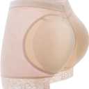 Womens Fake Buttock Briefs Butt Lifter Padded Control Panties Hip Enhancer Underwear Shapewear Boyshort (Large, Beige)