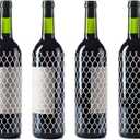 Boao 100 Pcs Wine Mesh Liquor Bottles Protector Sleeves 7.8 Inch PE Net Wine Bottle Protector for Travel Glass Liquor Bottle Sleeves, Keep Bottles Safe While Traveling, White