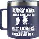 Gifts for Dad from Daughter, Son - Father's Day Gifts for Dad, Men - Dads Birthday Gift Ideas, Happy Birthday gifts for Dads, Fathers - Best Dad Ever Gift, Best dad Mug, 14 Oz Coffee Mug for dad