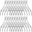Chumia 20 Pcs Cuticle Trimmer Stainless Steel Cuticle Nippers, Nail Edge Cutter Clippers Dead Skin Trimmer Pointed Pedicure Manicure Nipper Remover Care Tools Bulk for Fingernails Toenails(Silver)