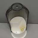 QIYVLOS Toothbrush Holders with Sliding Lid, Rotating 3 Slots Bathroom Organizer Countertop, Tooth Brush Toothpaste Holder Bathroom Counter Stand Sink Organizer Caddy for Vanity Makeup Brushes Holder (White+Transparent Black)