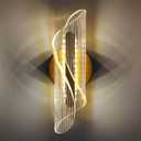 Chrasy 10W Indoor LED Wall Light Spiral Flow Shape Wall Sconce 3 Color Temp Adjustable, Acrylic Wall Lamp Illumination Wall Lighting Fixture for Living Room Bedroom Stair Restaurant Hallway Office