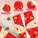 3 x Vichona Kraft Paper Christmas Wrapping Paper for Gifts, Red Xmas Party Decorations, Mini Roll 17 Inches x 16.4 Feet, Cute Christmas Wrapping Paper Roll for Kids, Xmas Stocking Snowflakes Reindeer
