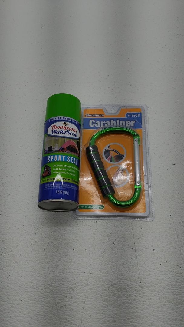 Thompson's 11.5 oz sport seal 1ea. - Aluminum 6in Large Caribiner 1ea.