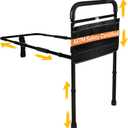Vaunn Medical Bed Rail for Elderly Adults Safety, ASTM F3186-17 Certified, Adjustable Bed Assist Handle and Grab Bar for Seniors, 300 lb, Tool-Free Assembly, Large