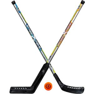 Franklin Sports NHL Kids Street Hockey Stick Set - Includes (2) Youth Street Hockey Sticks + (1) Outdoor Roller Hockey Ball - Perfect Hockey Starter Set for Kids