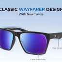 KastKing Beartrap Polarized Sports Fishing Sunglasses, With PuriVex Protective Lens Coating, Wayfarer Design, Men Women