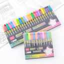 zengxiaoyun 24PCS Doodle dazzlingly Markers,Super Squiggles Outline Markers, Outline Metallic Markers Double Line Pens Permanent Markers Pens for Art, Drawing, Greeting