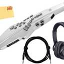 Roland AE-20W Aerophone Digital Saxophone Bundle with Headphones, Instrument Cable, and Austin Bazaar Polishing Cloth