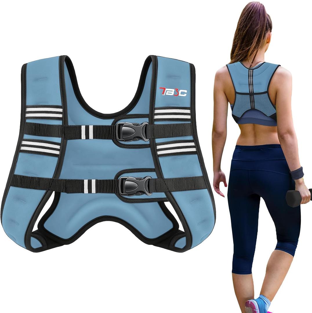 TB3C Weighted Vest Woman, 30 LB Weight Vest for Women, Plus Size womens weighted vest for Strength Training, Running, Workout, Jogging, Walking, Blue