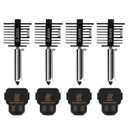 4-Pack Bamboo A1 mini/A1 Hotend Kit, 0.2/0.4/0.6/0.8mm Hardened Steel Nozzle for Bambu Lab A1/A1mini, 3D Printer Print Head Replacement Nozzle for Bambu A1 Parts Precision & High-Speed Printing
