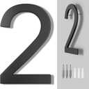 Metal House Numbers 10 Inch Address Numbers for House Number Black Large Modern House Numbers for Outside - Floating Door Numbers for Street Address Numbers 2