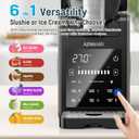 Slushie Machine, 85oz Ice Cream Machine & Slushy Machine for home, with LED Display, 6 Preset Programs for Margaritas, Frapps, Milkshakes, and Soft Serve, Automatic Cleaning, No Ice Needed