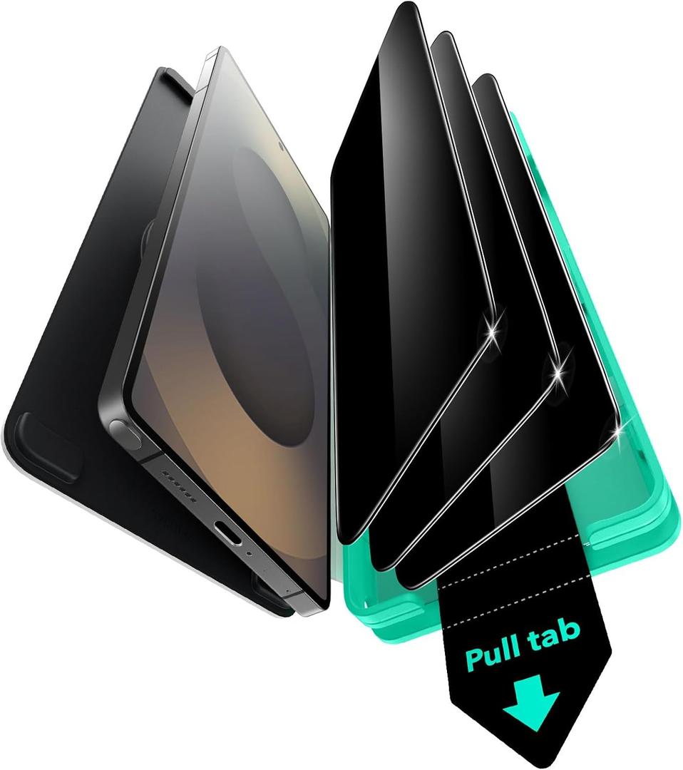 ESR 3 Pack for Samsung Galaxy S25 Ultra Privacy Screen Protector, 9H+ Hardness Tempered Glass with Easy Installation UltraFit tray for Galaxy S25 Ultra 6.9, Anti-Spy