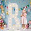 4FT Marquee Light Up Letters, Marquee Letters &, Pre-Cut Foam Board Set Can Be Used for Birthday Party Grad Prom Party Decoration Wedding Event Baby Shower
