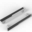 Haliwu 20 Pack 5 Inch Brushed Nickel and Black Cabinet Handles, 2 Tone Silver Drawer Pulls, Zinc Alloy Cabinet Hardware for Kitchen Cupboard Bathroom Dresser