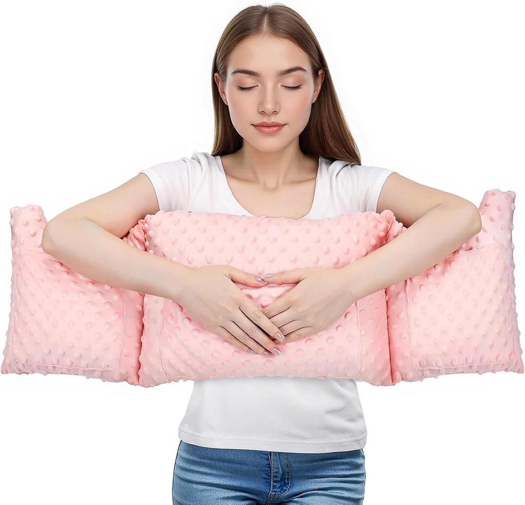 Mastectomy Pillow - Post Surgery Pillow, Mastectomy Must Haves, Breast Pillow for Sleeping After Heart Surgery, Reduction &Augmentation Recovery Supplies Seatbelt Pillows Gifts for Woman (Pink)