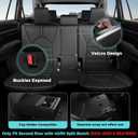 Car Seat Covers Customized for Toyota Grand Highlander 2024 2025 2026 8 Seater, Full Set Faux Leather Replacement Accessories - Second Row 40/60 Split Bench - Black