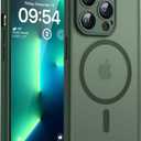 TOCOL Magnetic for iPhone 13 Pro Max Case Upgraded Full Camera Protection Compatible with Magsafe Drop Protection Translucent Matte Back Phone Cover 6.7-Inch, (Alpine Green)