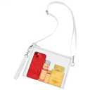 Bagenius Clear Purse Stadium Approved Clear Bag with Removable Straps for Work Sporting Events and Concert (White)