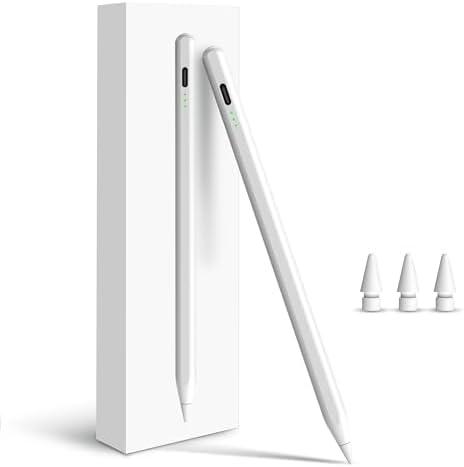 Pencil for Apple iPad A16 10th Generation, Fast Charge Stylus Pen for 2025-2018 iPad A16/11-6th Gen, Air 11"/13" M3/M2/5th-3rd, Pro 13"/11"/M4/12.9", Mini A17 Pro/6/5th Palm Rejection Tilt Sensitivity