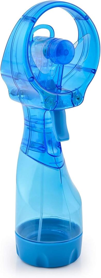 O2COOL Deluxe Handheld Battery Powered Water Misting Fan (Light Blue) (Single)