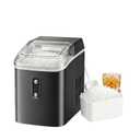 NEWBULIG Nugget Ice Makers Countertop, Portable Nugget Ice Machine, Ready in 6 Mins, 24lbs in 24Hrs, Auto-Cleaning, with Basket and Scoop, for Home, Kitchen, RV, Camping, Green