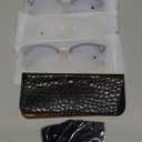 racico Blue Light Glasses for Men & Women - Mixed Material + Metal Frames with UV Protection Coating (*A1 Matte Black/Tea/Clear)