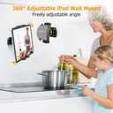 OHLPRO Tablet Wall Mount Holder, 360 Rotating iPad Wall Mount Holder with Drill Screw Base,Compatible with 4.7"-12.9" Devices Including iPad Pro, Mini, Air, Samsung, Kindle, Galaxy Tab