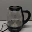 Chefman Electric Kettle, 1.7L 1500W, Hot Water Boiler, Removable Lid for Easy Cleaning, Auto Shut Off, Boil-Dry Protection, Stainless Steel Filter, BPA Free, Borosilicate Glass Electric Tea Kettle